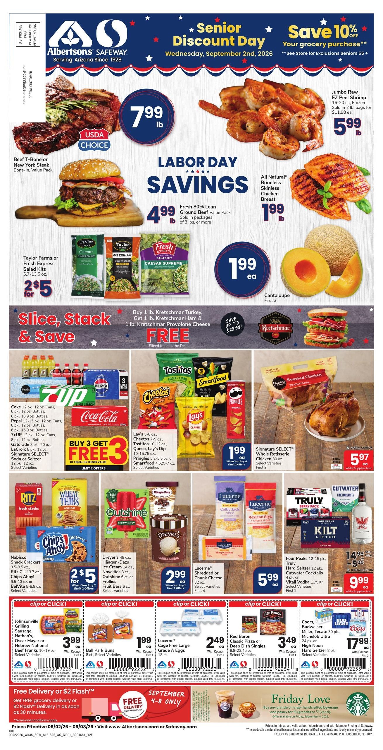 Safeway (Tucson Area, AZ) Weekly Ad September 2 - 8, 2026