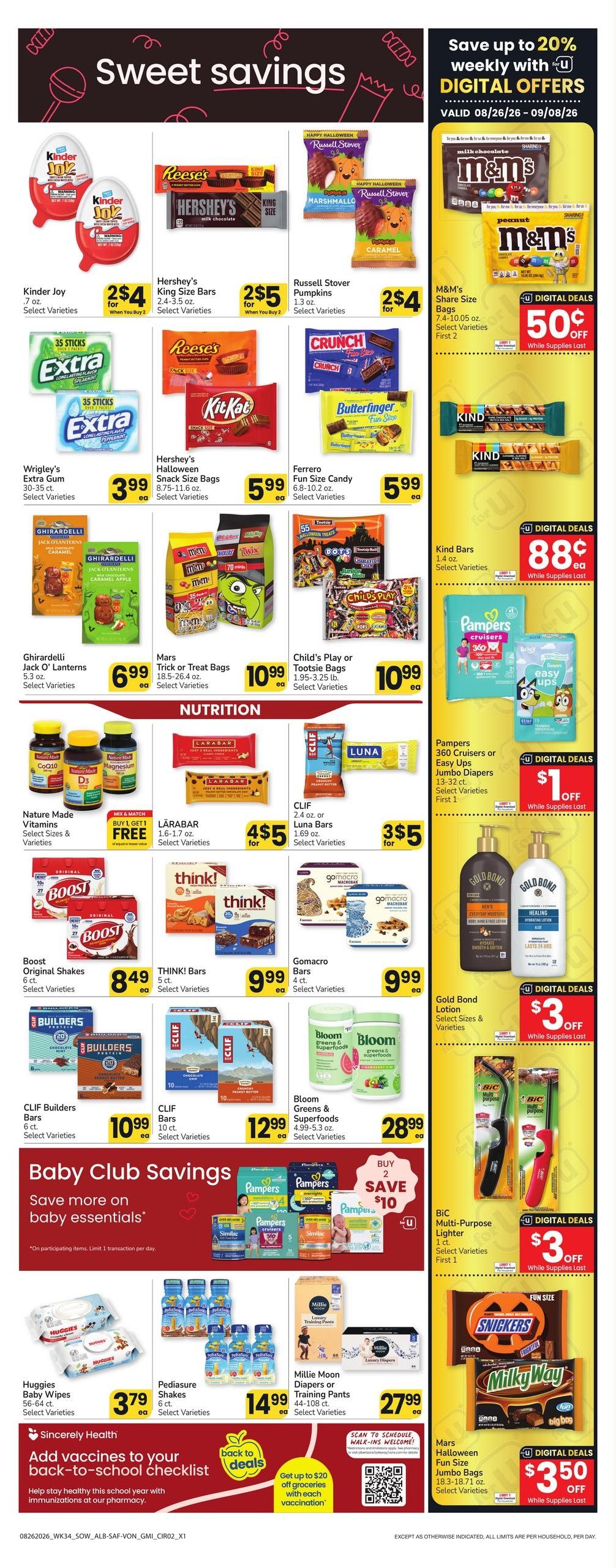 Safeway (Tucson Area, AZ) Weekly Ad September 2 - 8, 2026