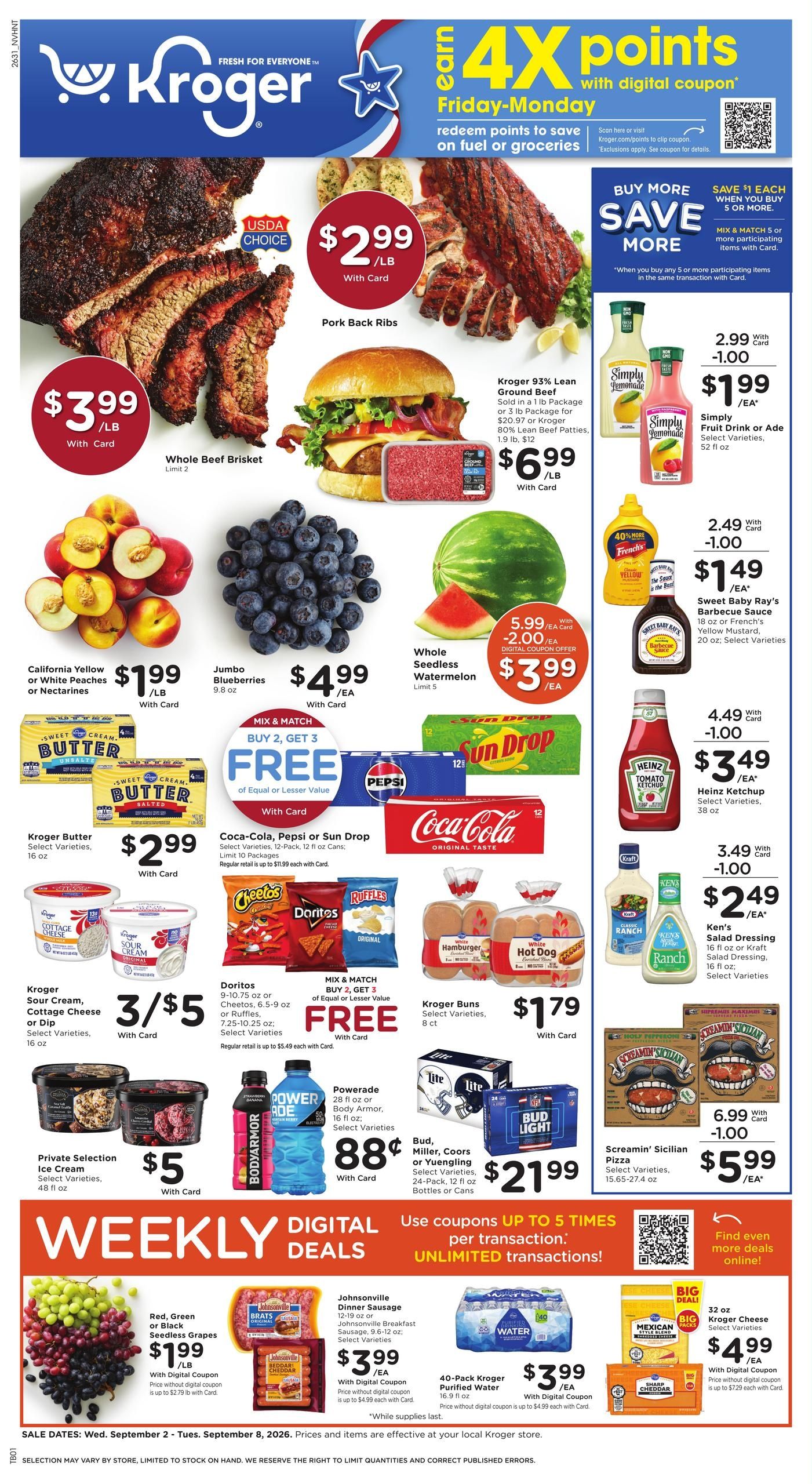 Kroger (Harvest-Paint Rock Area, AL) Weekly Ad September 2 - 8, 2026