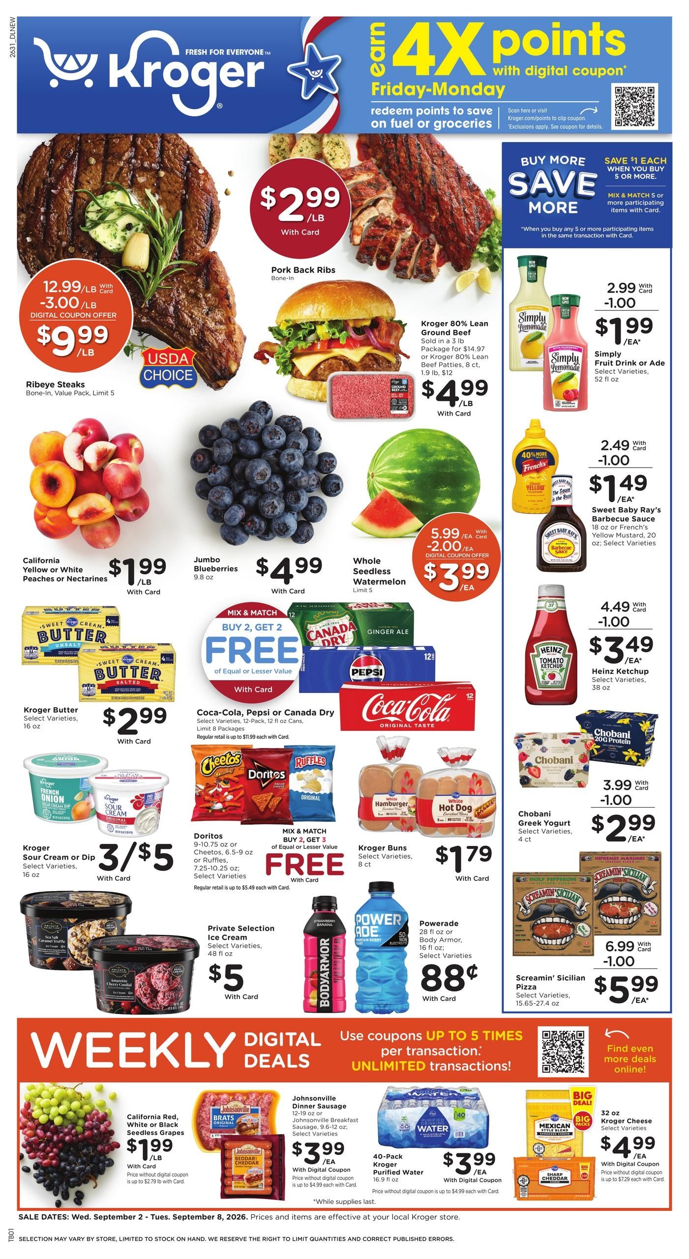Kroger (Heber Springs Area, AR) Weekly Ad September 2 - 8, 2026