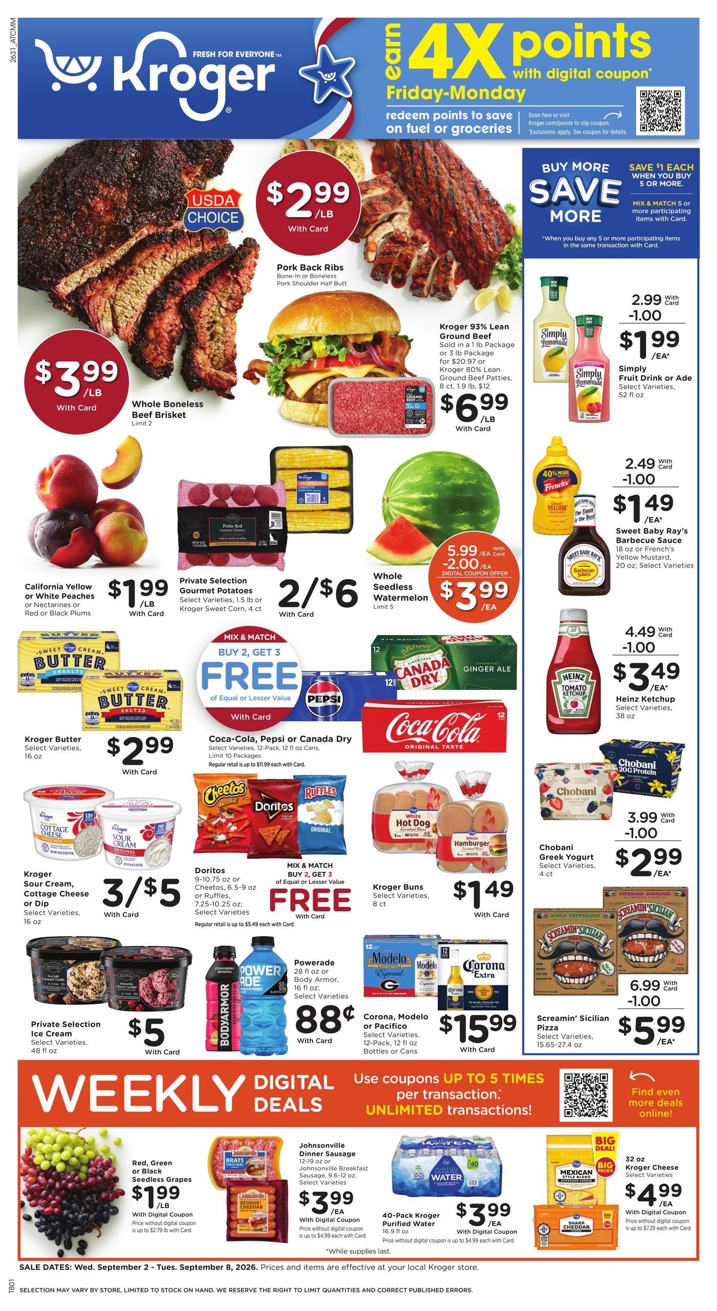 Kroger (Macon Area, GA) Weekly Ad September 2 - 8, 2026