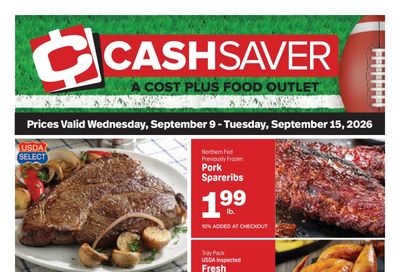 Cash Saver Beaumont Weekly Ad September 9 - 15, 2026