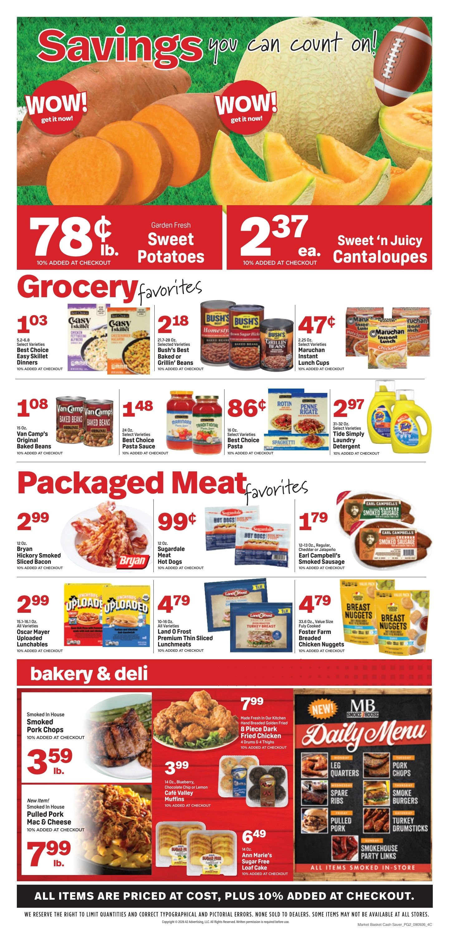 Cash Saver Beaumont Weekly Ad September 9 - 15, 2026
