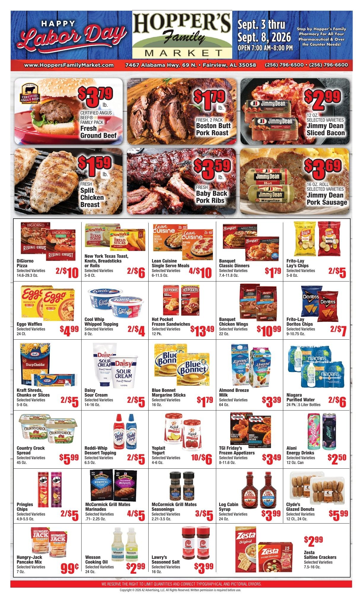 Hopper's Family Market Weekly Ad September 2 - 8, 2026
