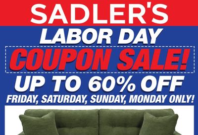 Sadler's Home Furnishings Labor Day Sale Weekly Ad August 6 - September 7, 2026