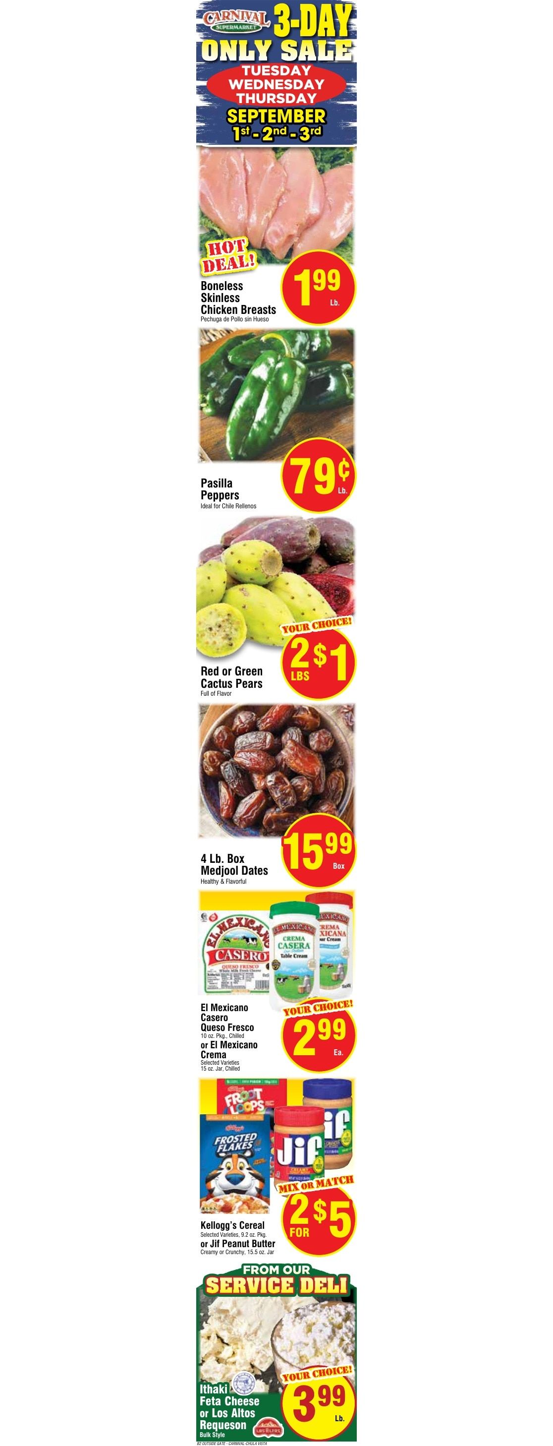 Carnival Supermarket Weekly Ad September 1 - 7, 2026