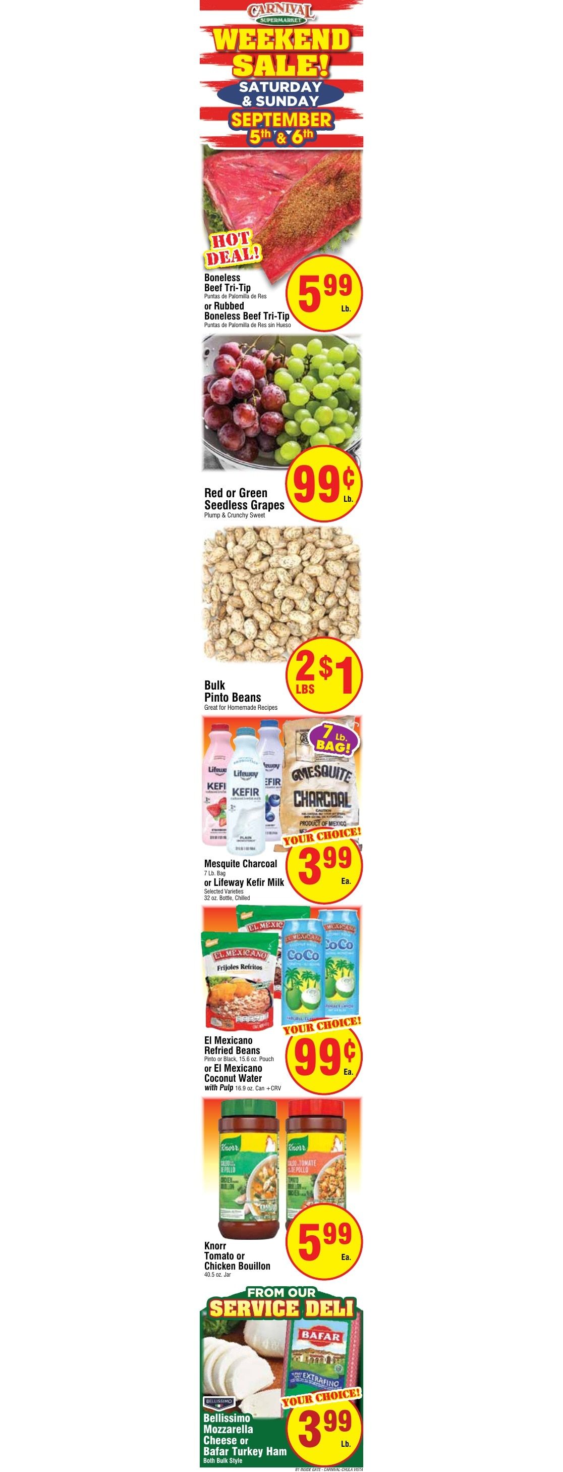 Carnival Supermarket Weekly Ad September 1 - 7, 2026