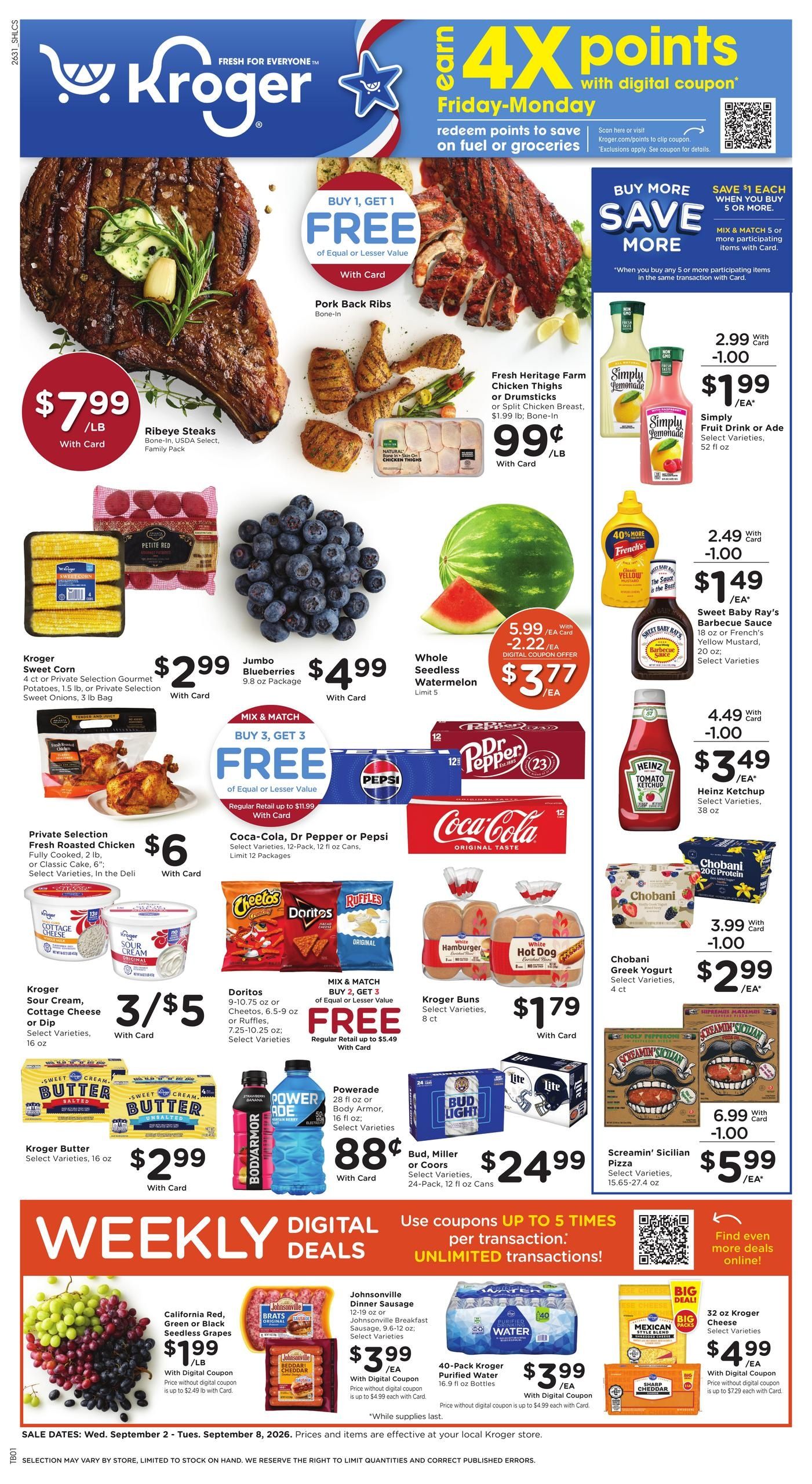 Kroger (Iowa Area, LA) Weekly Ad September 2 - 8, 2026