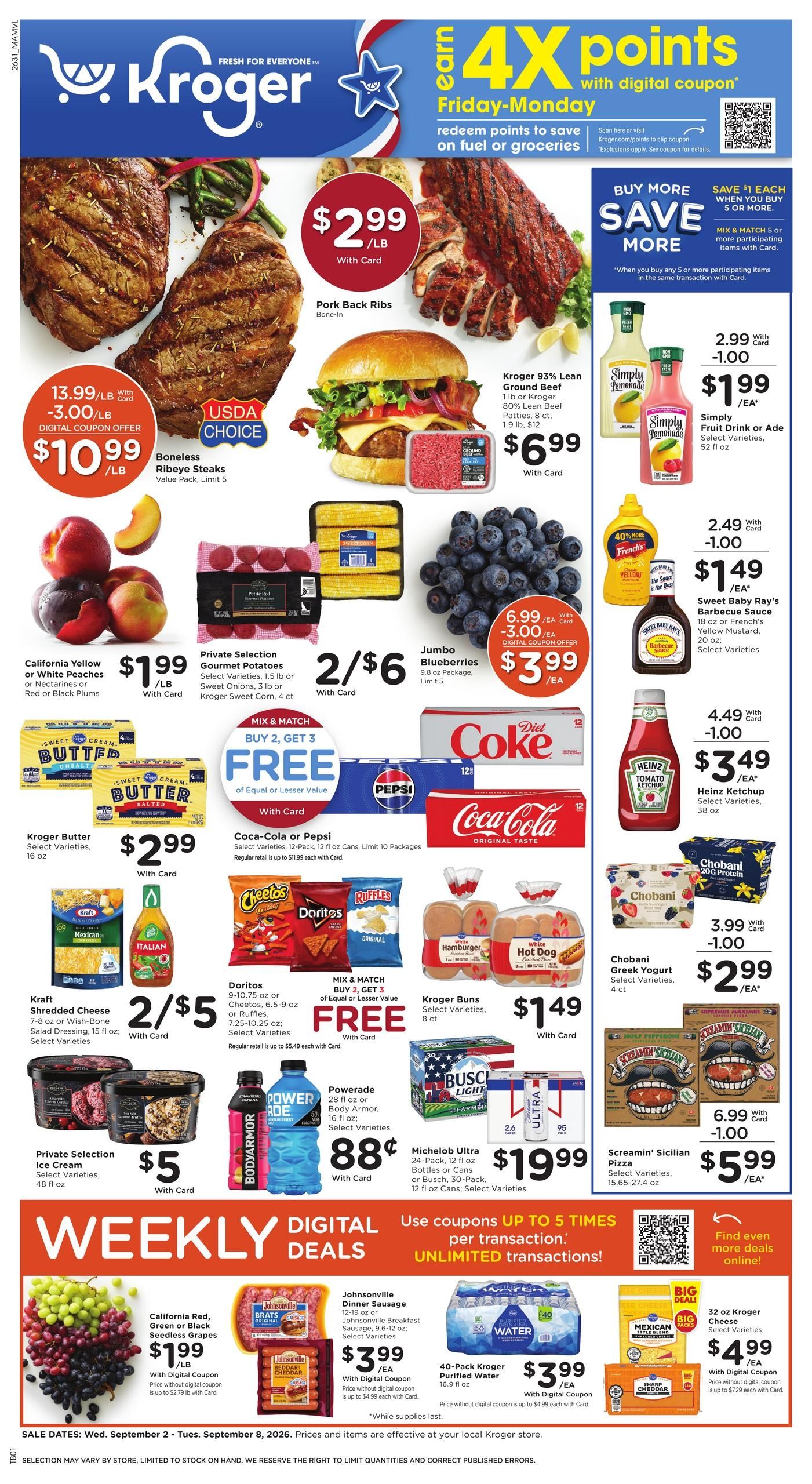 Kroger (Martinsville Area, VA) Weekly Ad September 2 - 8, 2026