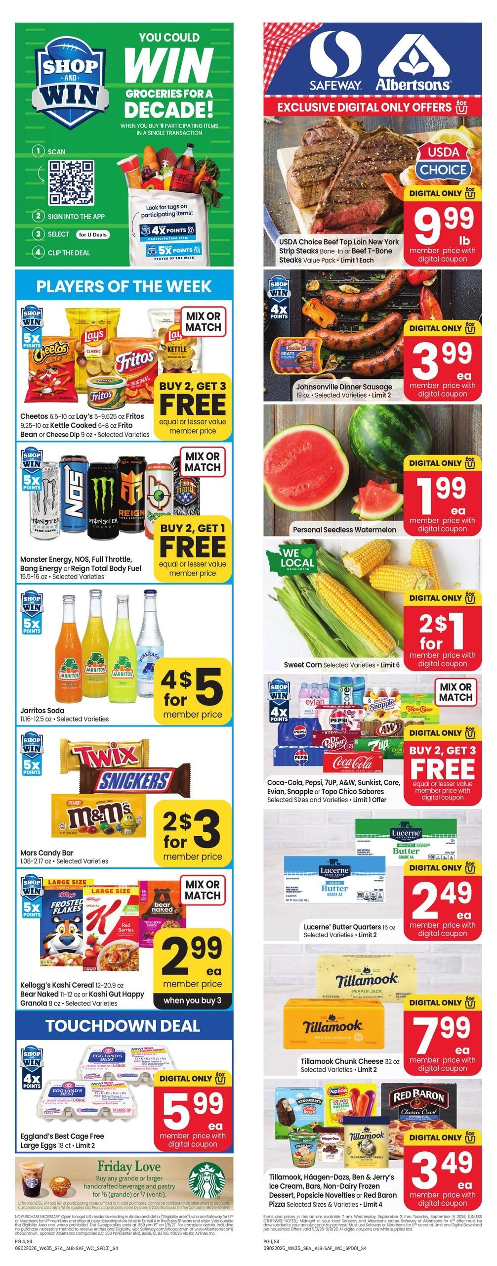 Safeway (Calder Area, ID) Weekly Ad September 2 - 8, 2026