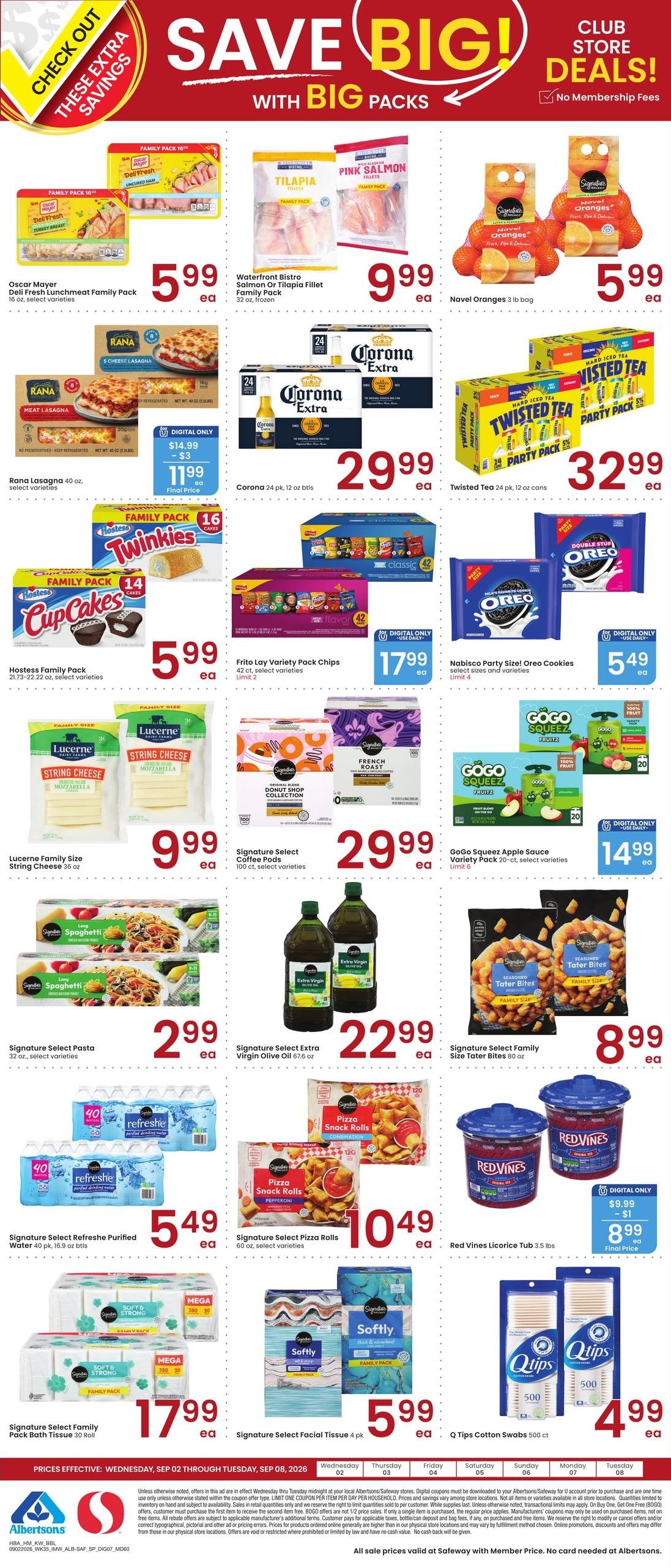 Safeway (Hamilton Area, MT) Weekly Ad September 2 - 8, 2026