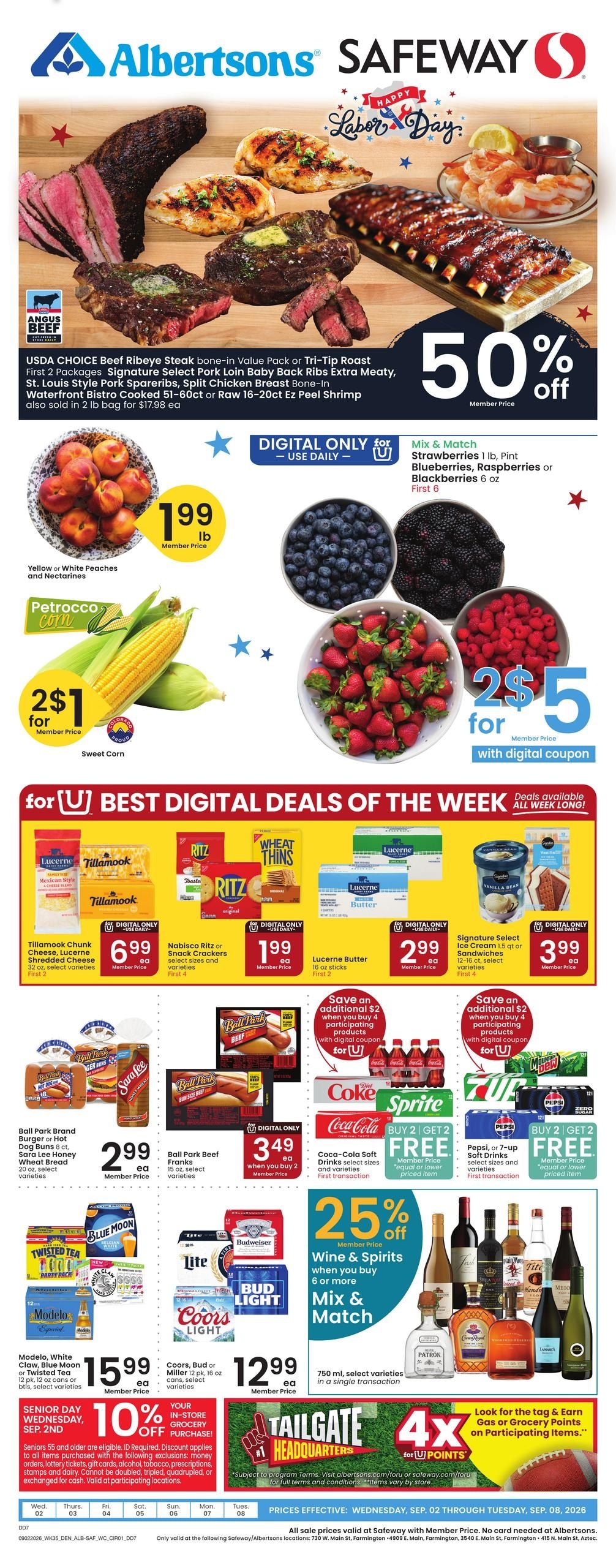 Safeway (Ignacio Area, CO) Weekly Ad September 2 - 8, 2026
