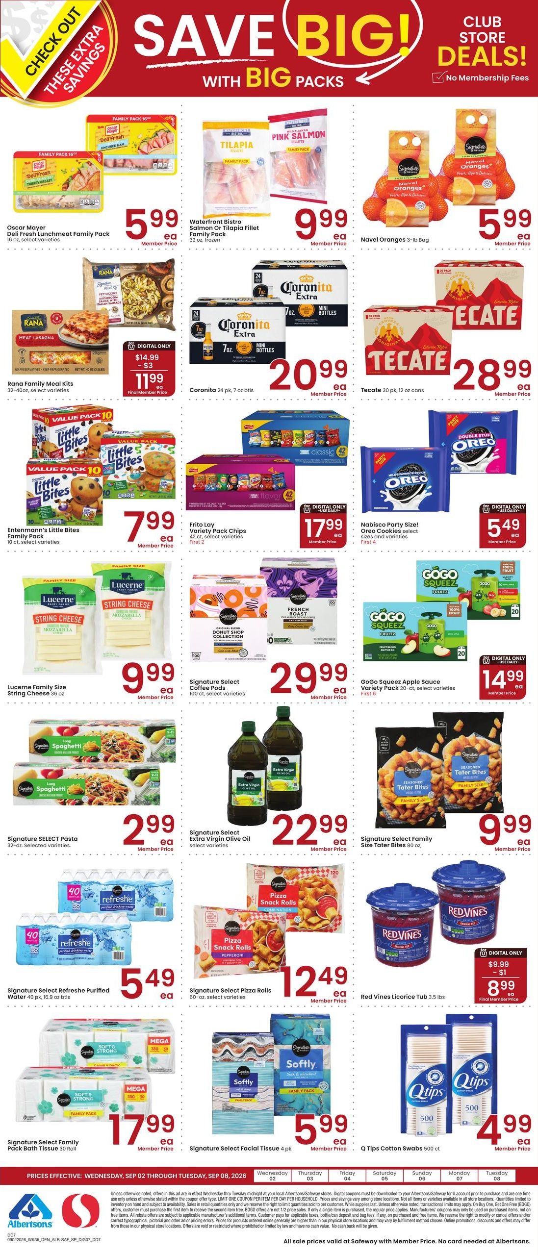 Safeway (Ignacio Area, CO) Weekly Ad September 2 - 8, 2026