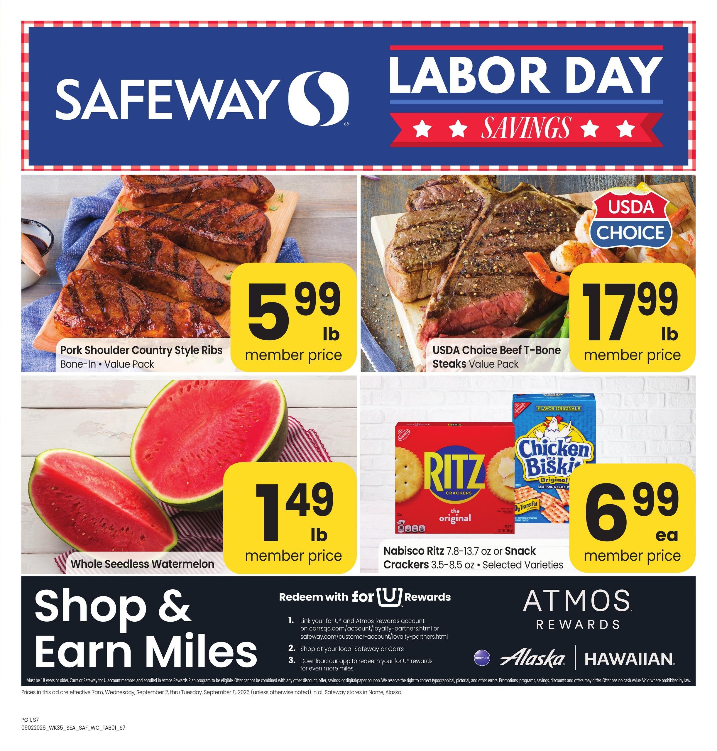 Safeway (Juneau Area, AK) Weekly Ad September 2 - 8, 2026