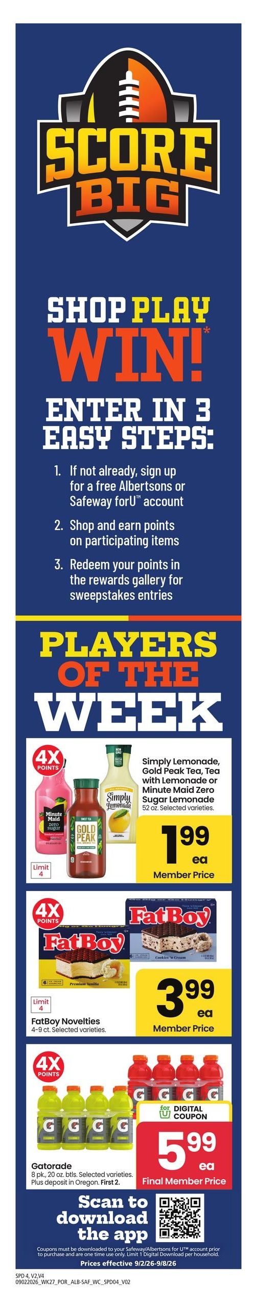 Safeway (Vancouver Area, WA) Weekly Ad September 2 - 8, 2026