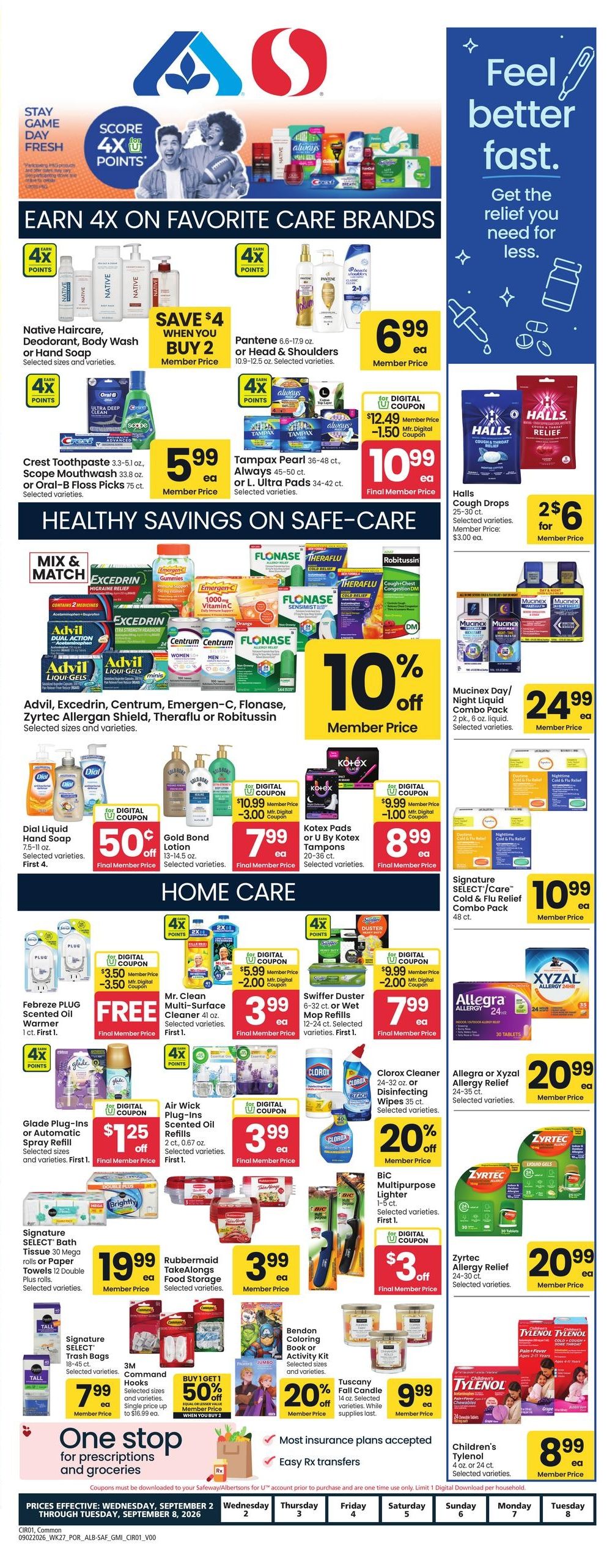 Safeway (Vancouver Area, WA) Weekly Ad September 2 - 8, 2026