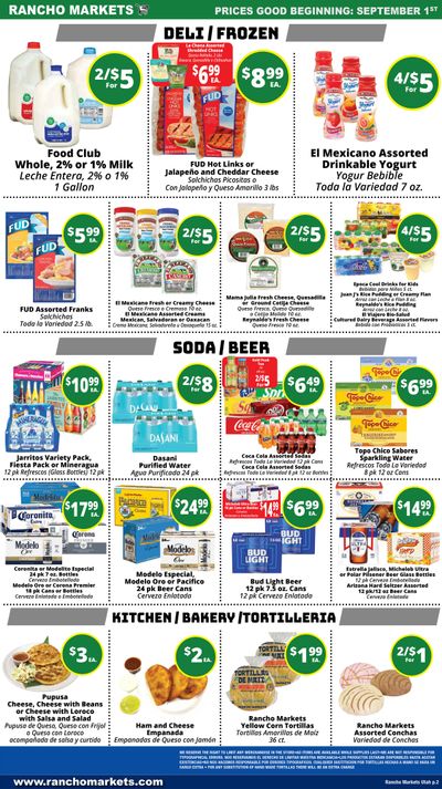 Rancho Markets (Utah) Weekly Ad September 1 - 7, 2026
