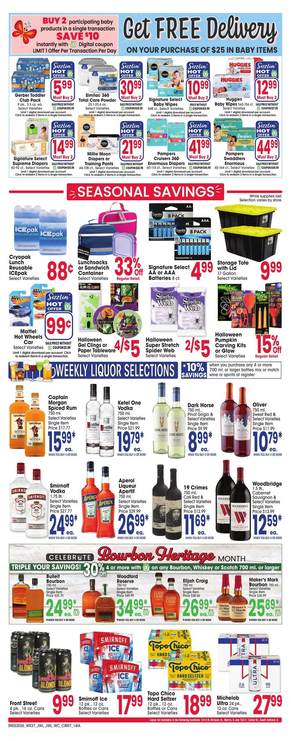 Jewel-Osco (Bellevue Area, IA) Weekly Ad September 2 - 8, 2026