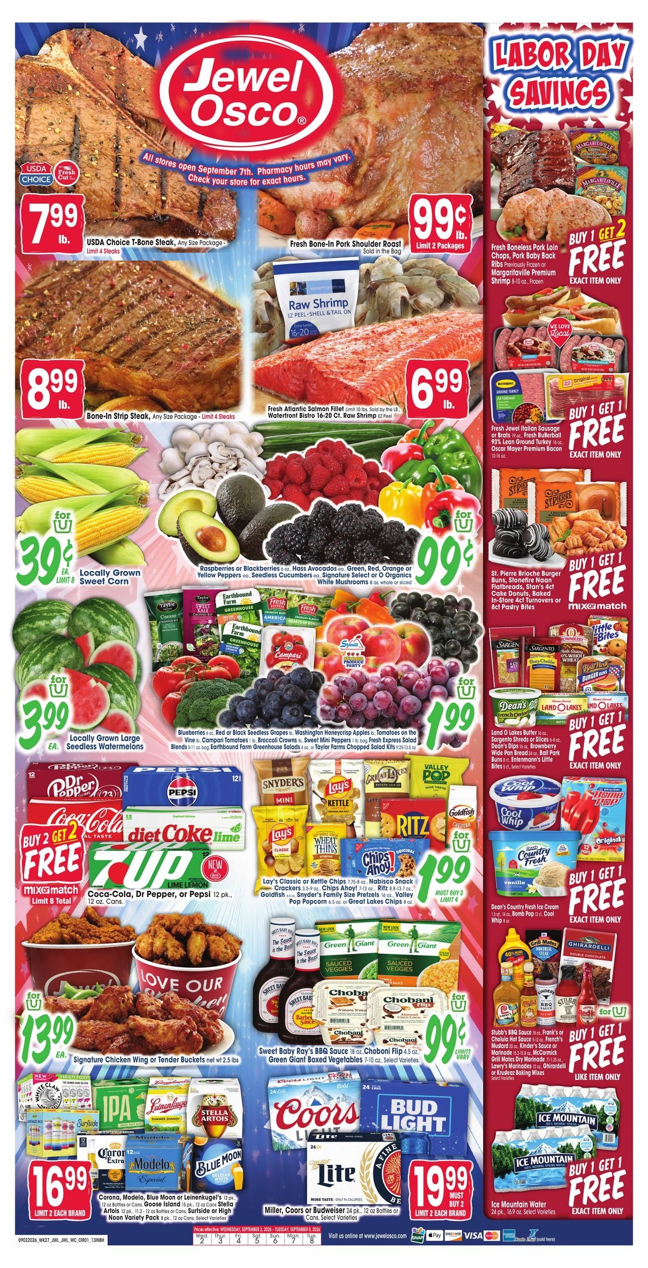 Jewel-Osco (Lansing Area, IL) Weekly Ad September 2 - 8, 2026