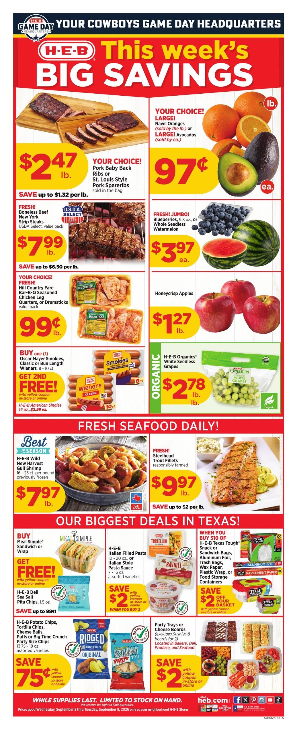 H-E-B Weekly Ad September 2 - 8, 2026