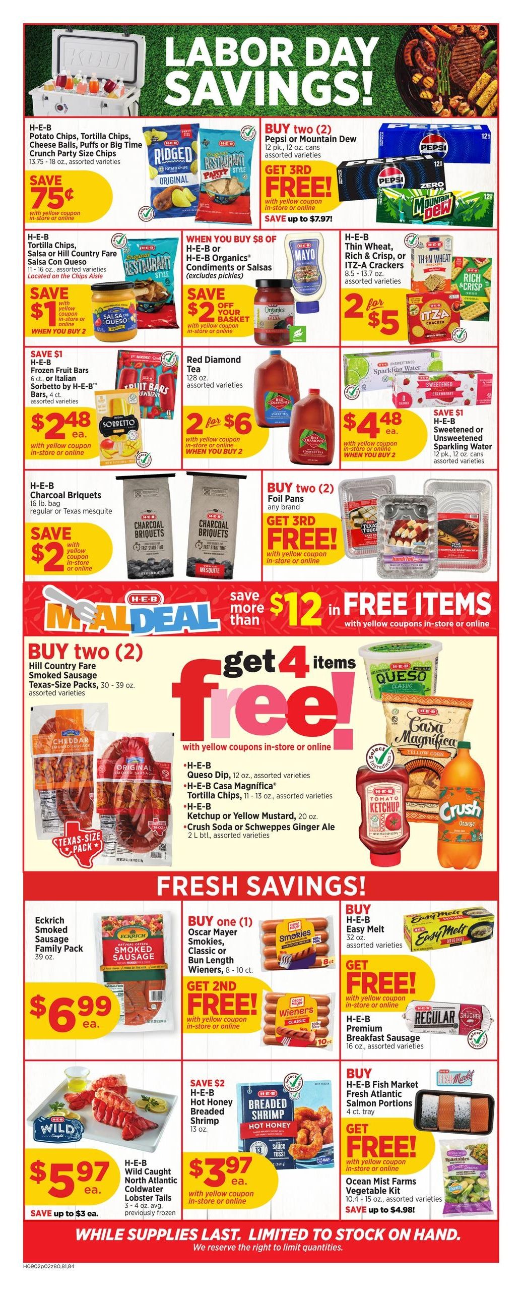 H-E-B (Beaumont-Vidor Area, TX) Weekly Ad September 2 - 8, 2026