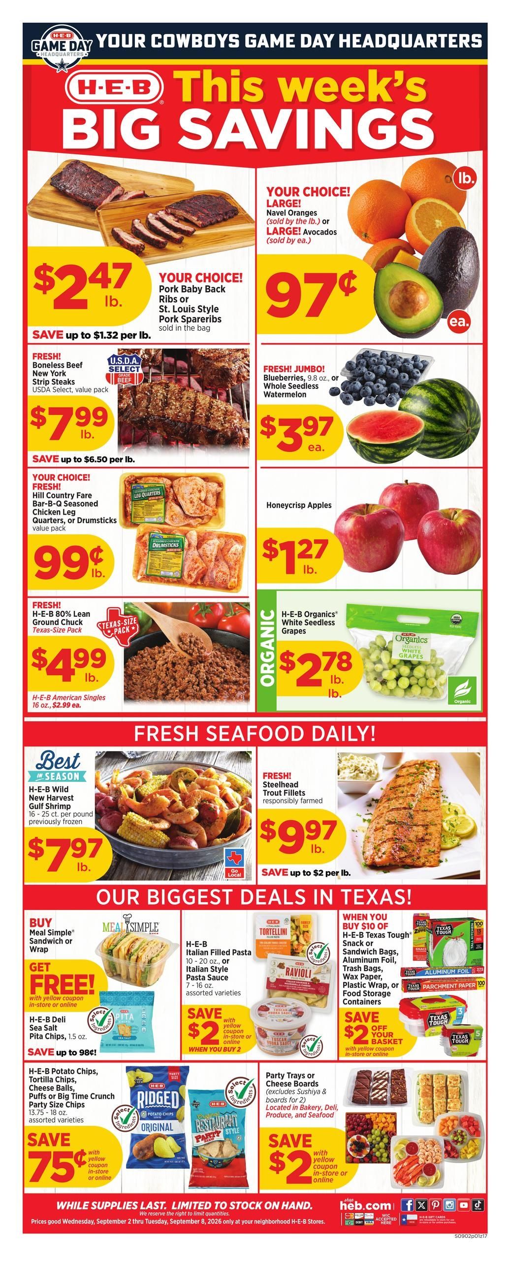 H-E-B Weekly Ad September 2 - 8, 2026