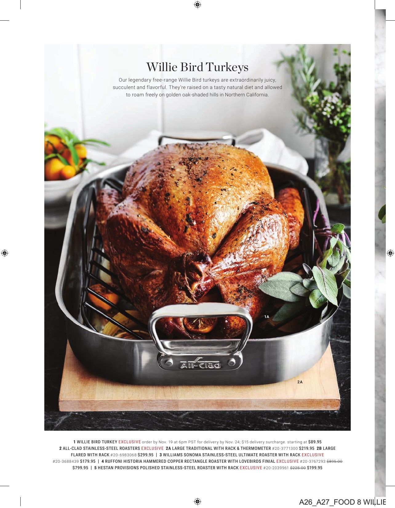 Williams Sonoma Fall Catalog Weekly Ad September 1 - November 30, 2026
