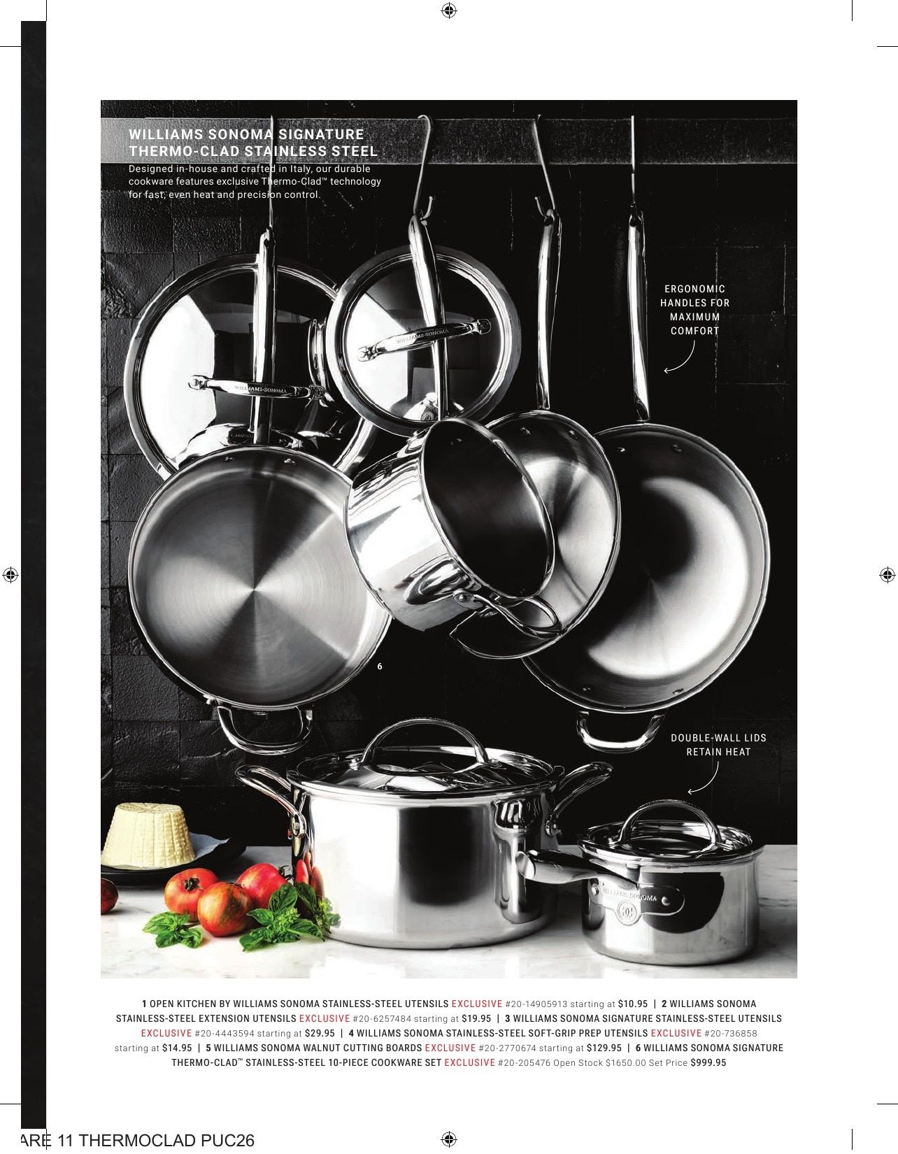Williams Sonoma Fall Catalog Weekly Ad September 1 - November 30, 2026