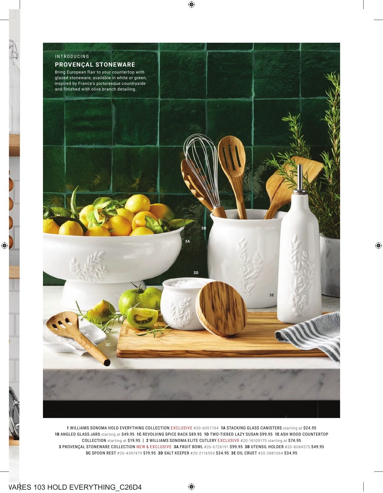 Williams Sonoma Fall Catalog Weekly Ad September 1 - November 30, 2026