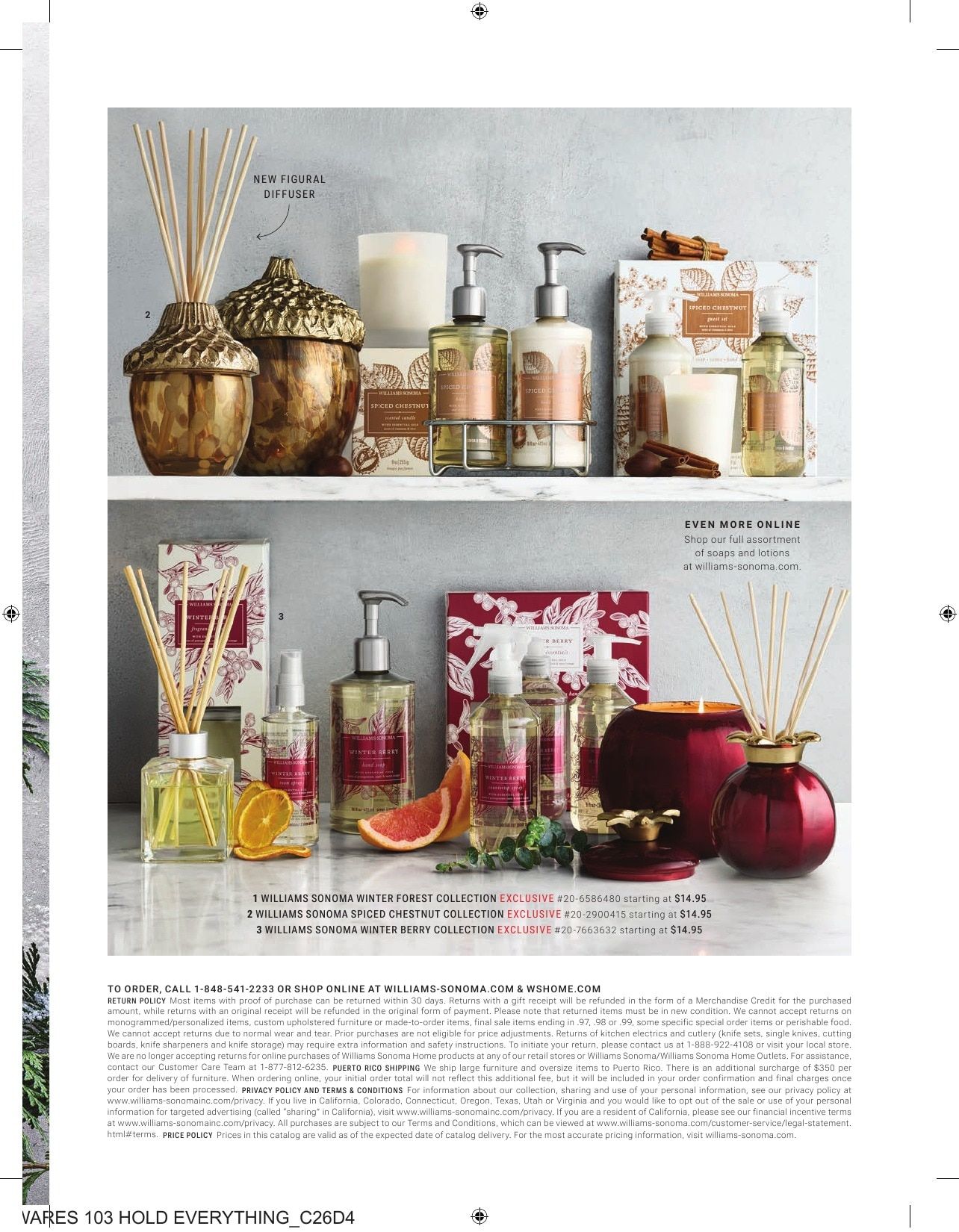 Williams Sonoma Fall Catalog Weekly Ad September 1 - November 30, 2026