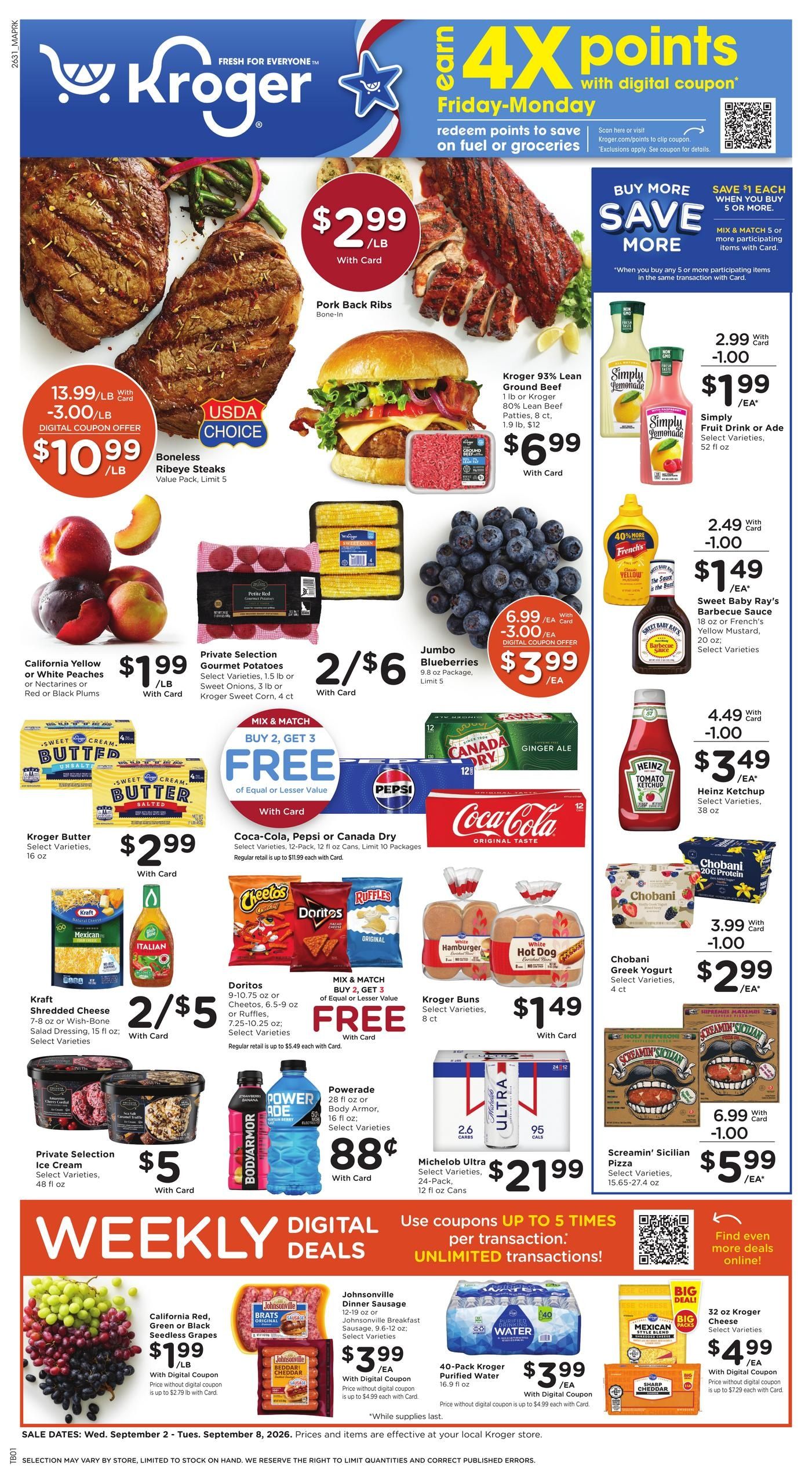 Kroger (Belleville Area, WV) Weekly Ad September 2 - 8, 2026
