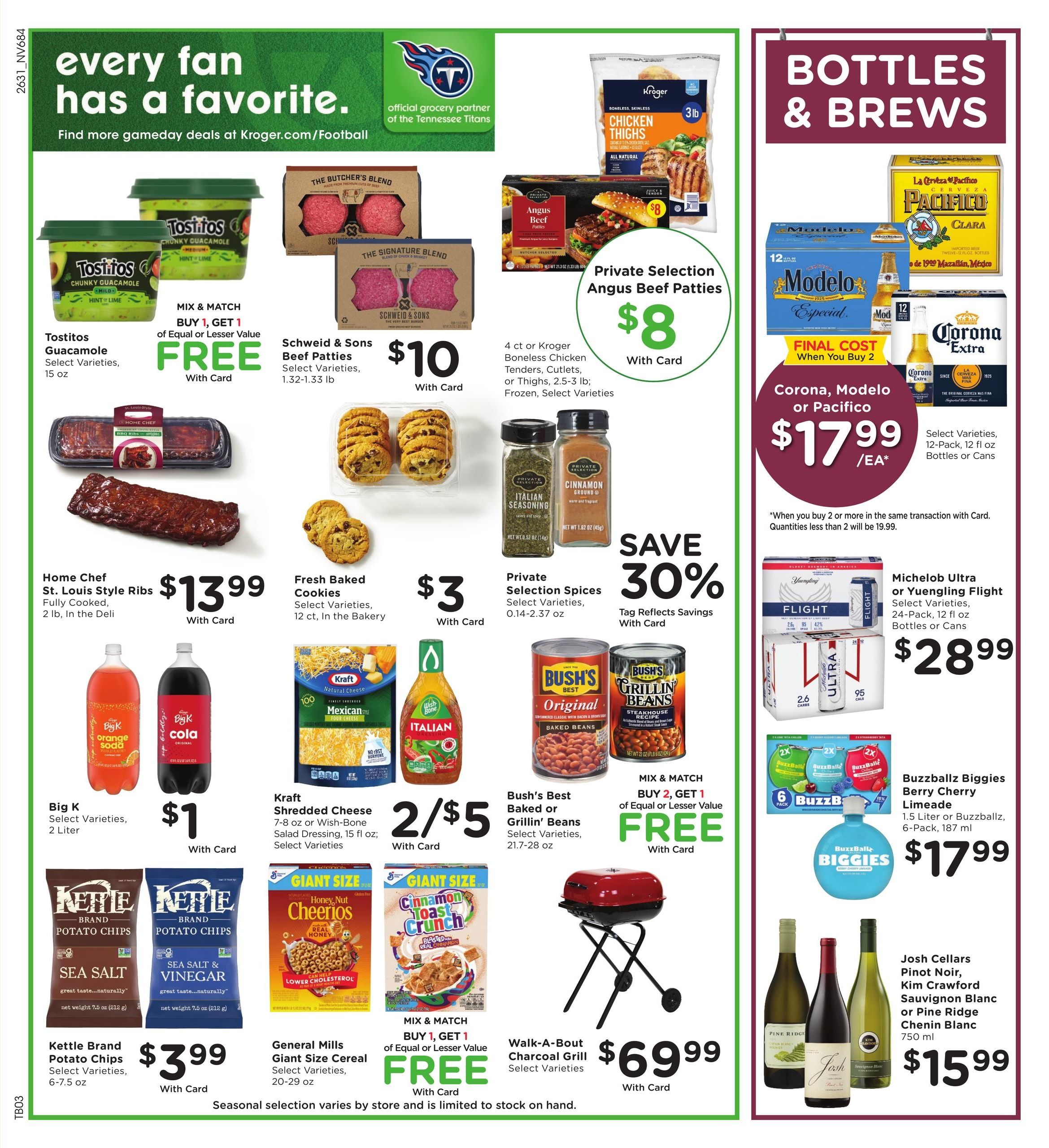 Kroger (Clarkrange Area, TN) Weekly Ad September 2 - 8, 2026