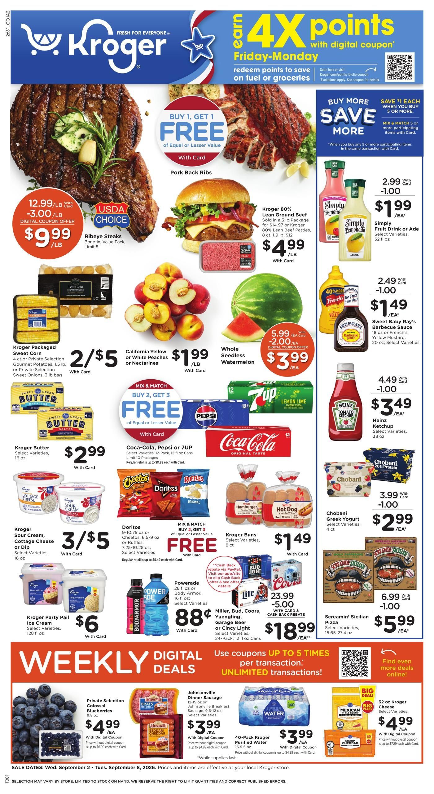Kroger (Defiance Area, OH) Weekly Ad September 2 - 8, 2026
