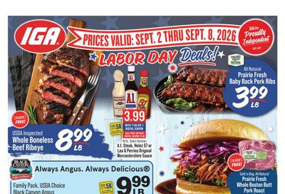 IGA (Burkesville Area, KY) Weekly Ad September 2 - 8, 2026