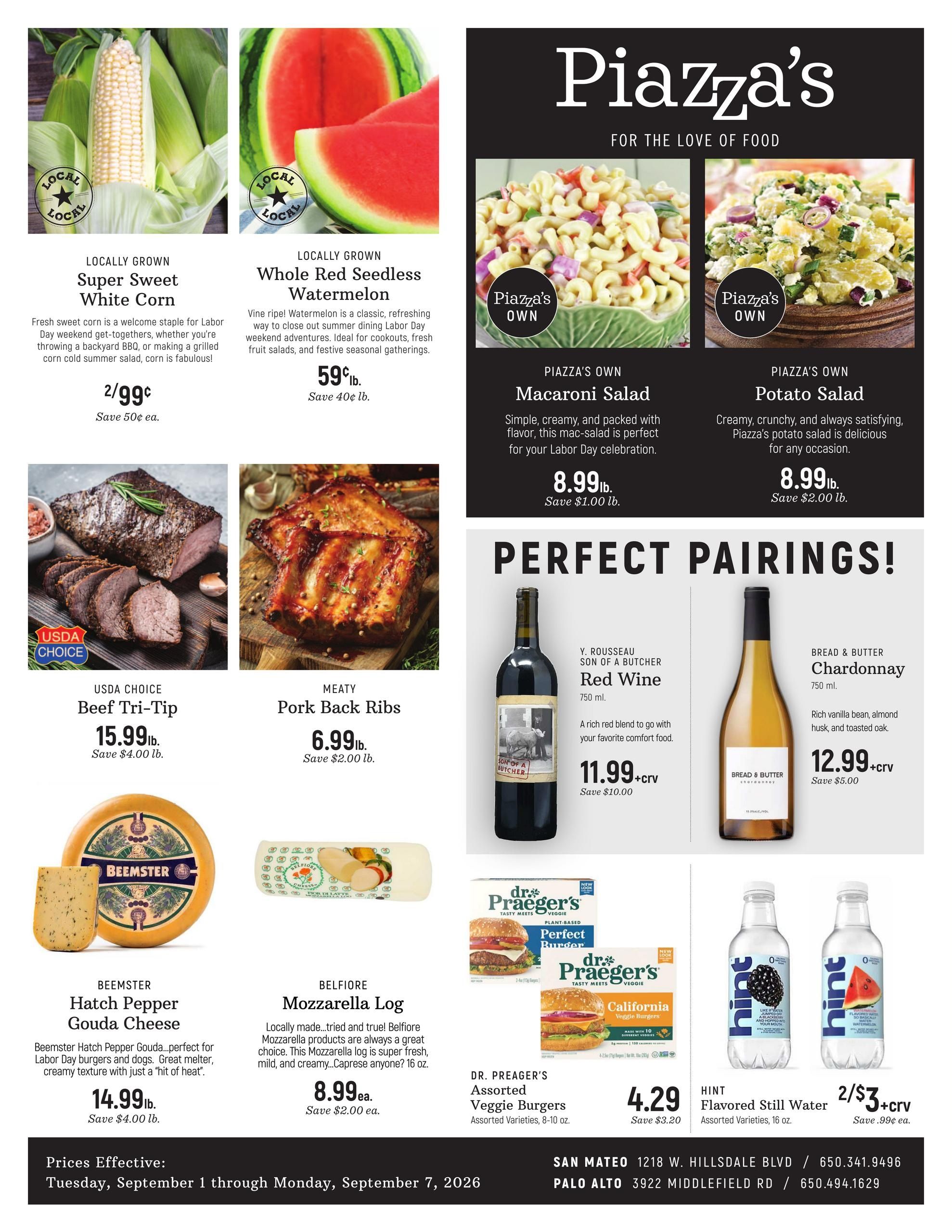 Piazza's Fine Foods Weekly Ad September 7 - 7, 2026