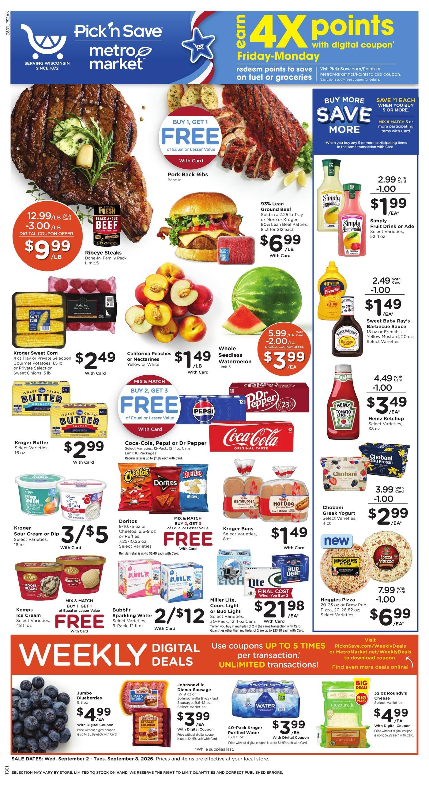 Pick N Save (Durand Area, IL) Weekly Ad September 2 - 8, 2026