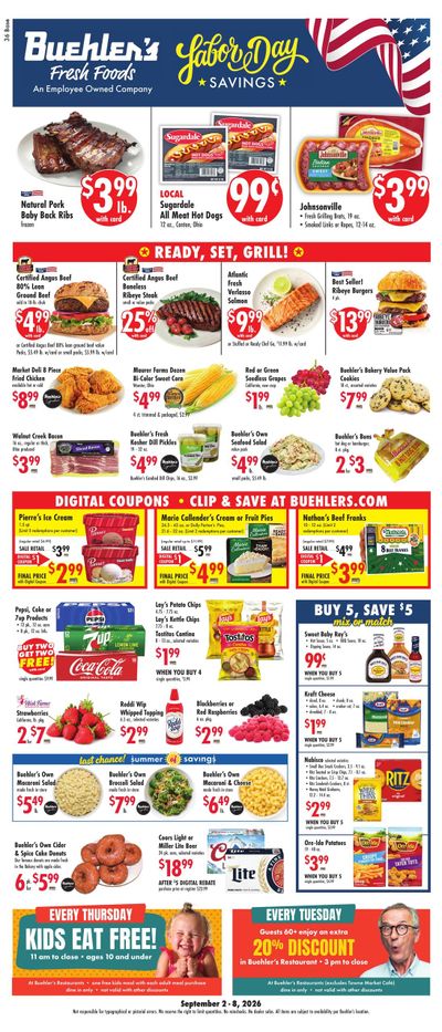 Buehler's Fresh Foods Weekly Ad September 2 - 8, 2026