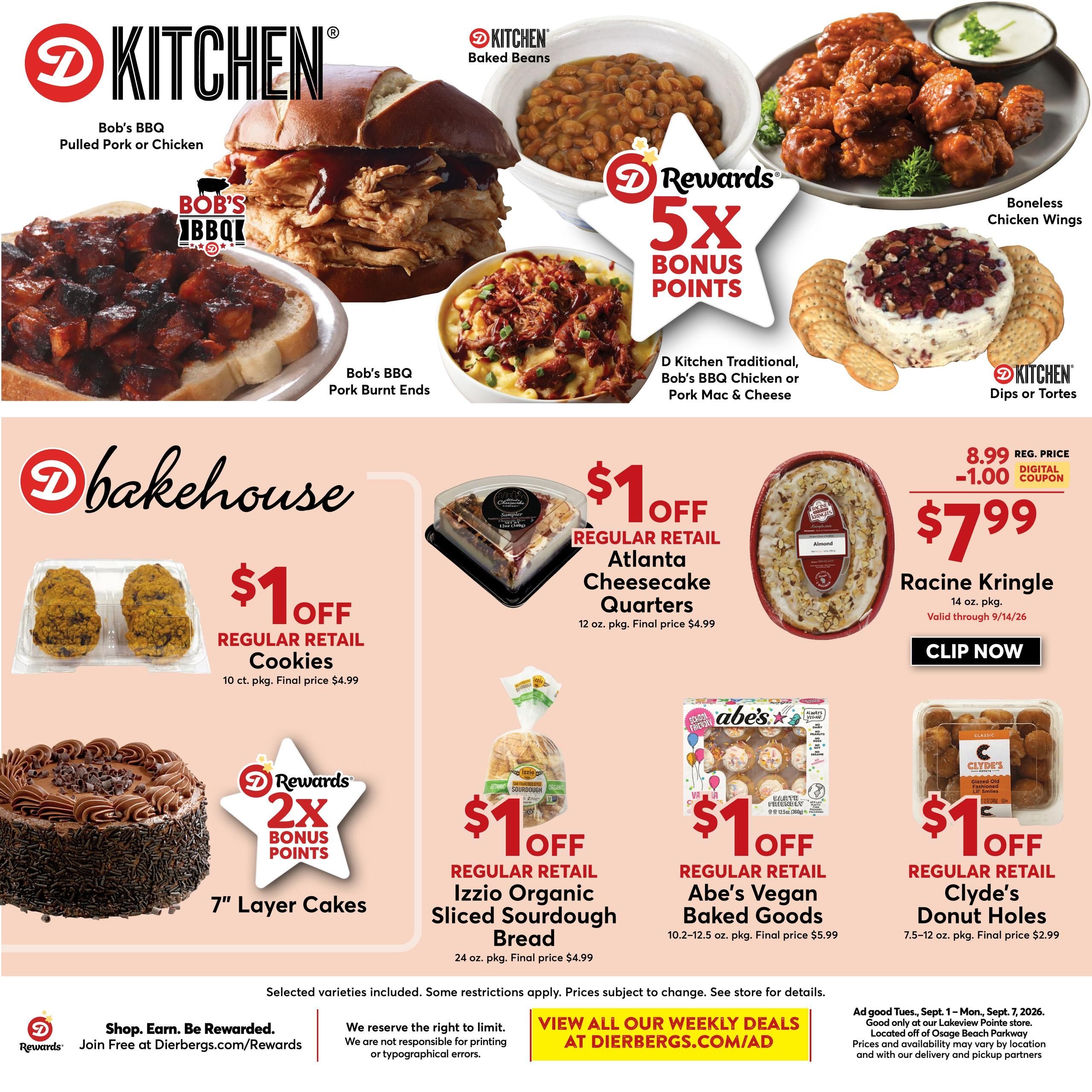 Dierbergs (Eldon Area, MO) Weekly Ad September 1 - 7, 2026