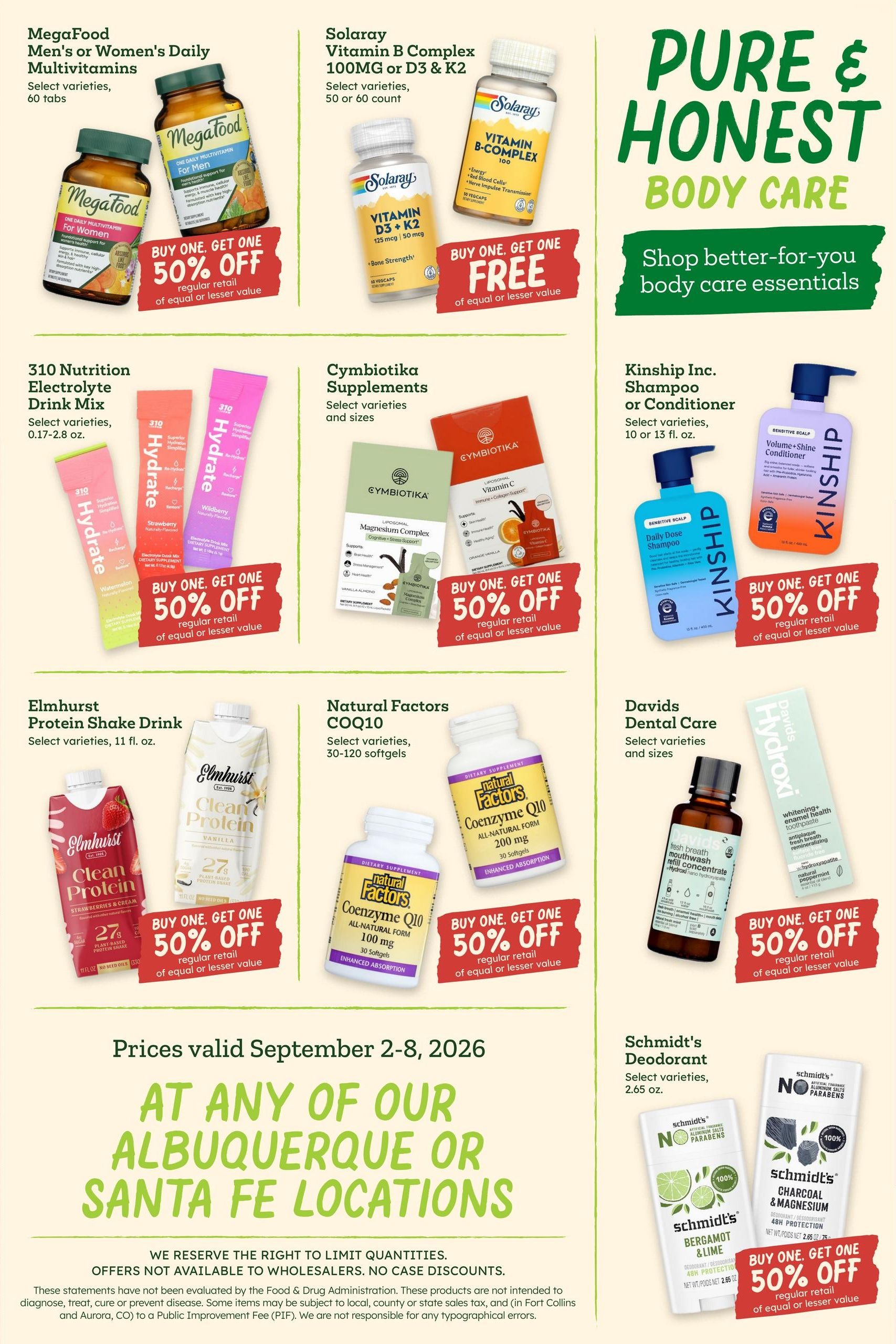 Sprouts Farmers Market (Albuquerque Area, NM) Weekly Ad September 2 - 8, 2026