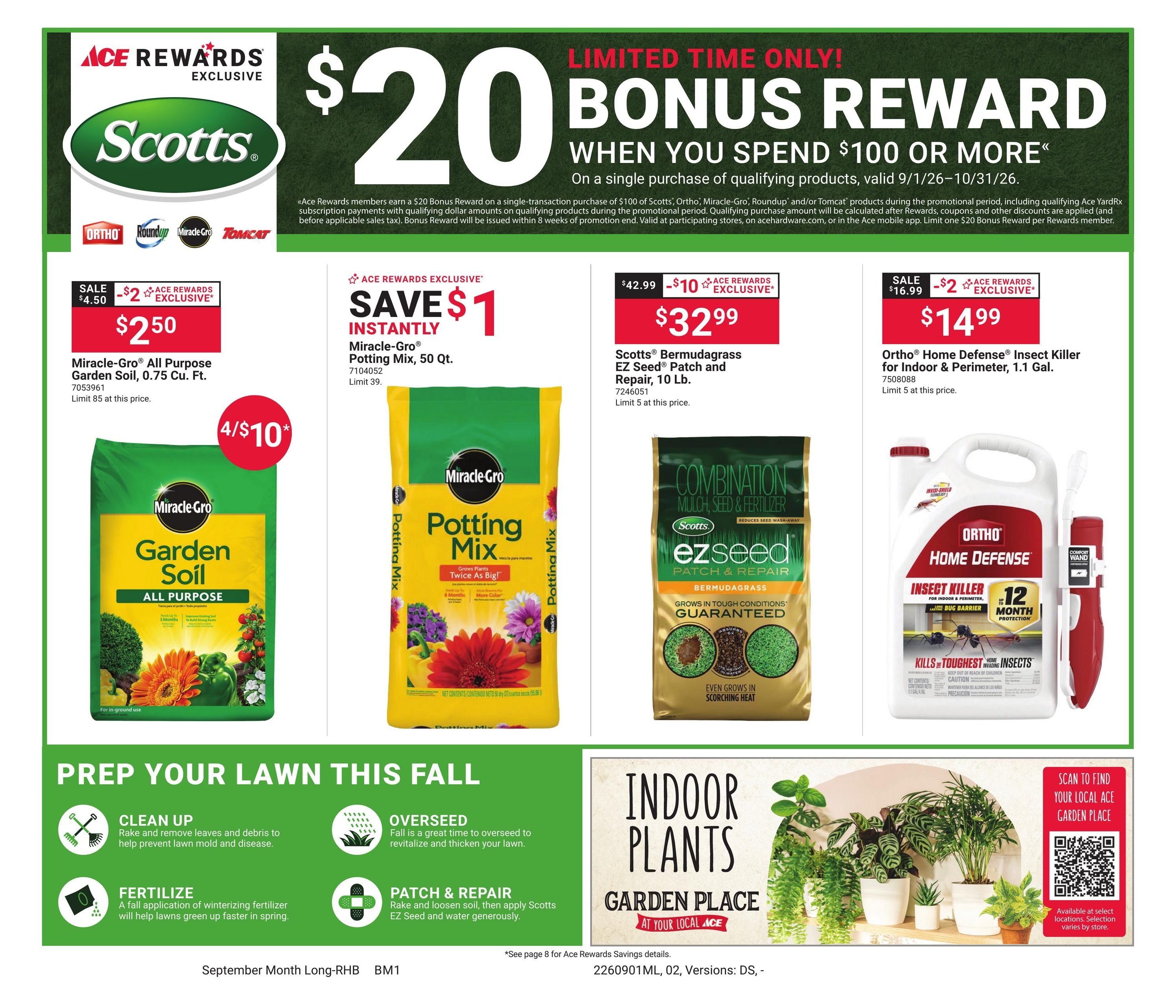 Ace Hardware (Ajo Area, AZ) Red Hot Buys Weekly Ad September 1 - 30, 2026
