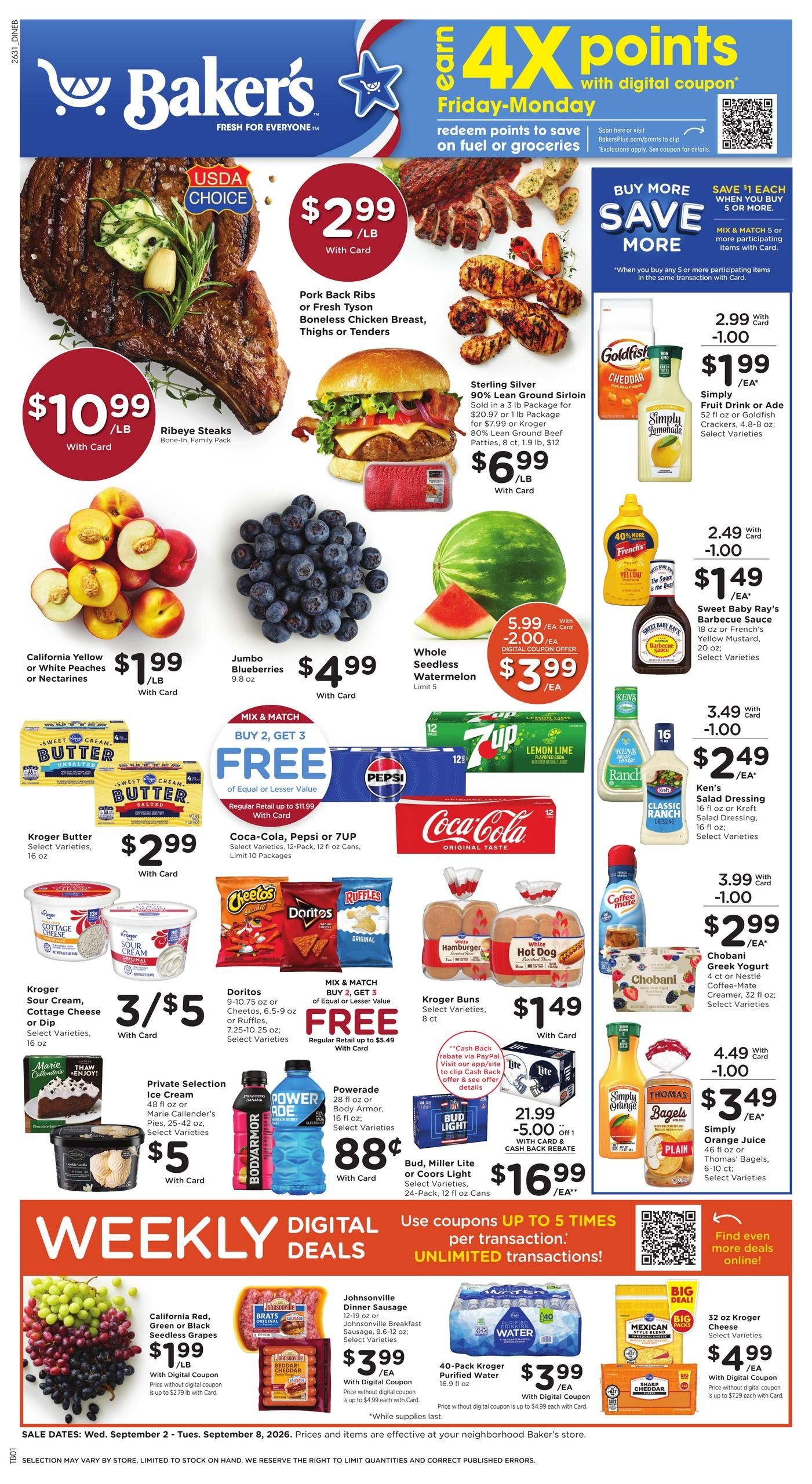 Baker's (Omaha-West Point Area, NE) Weekly Ad September 2 - 8, 2026