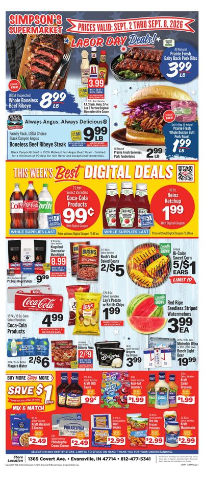 IGA (Evansville Area, IN) Weekly Ad September 2 - 8, 2026