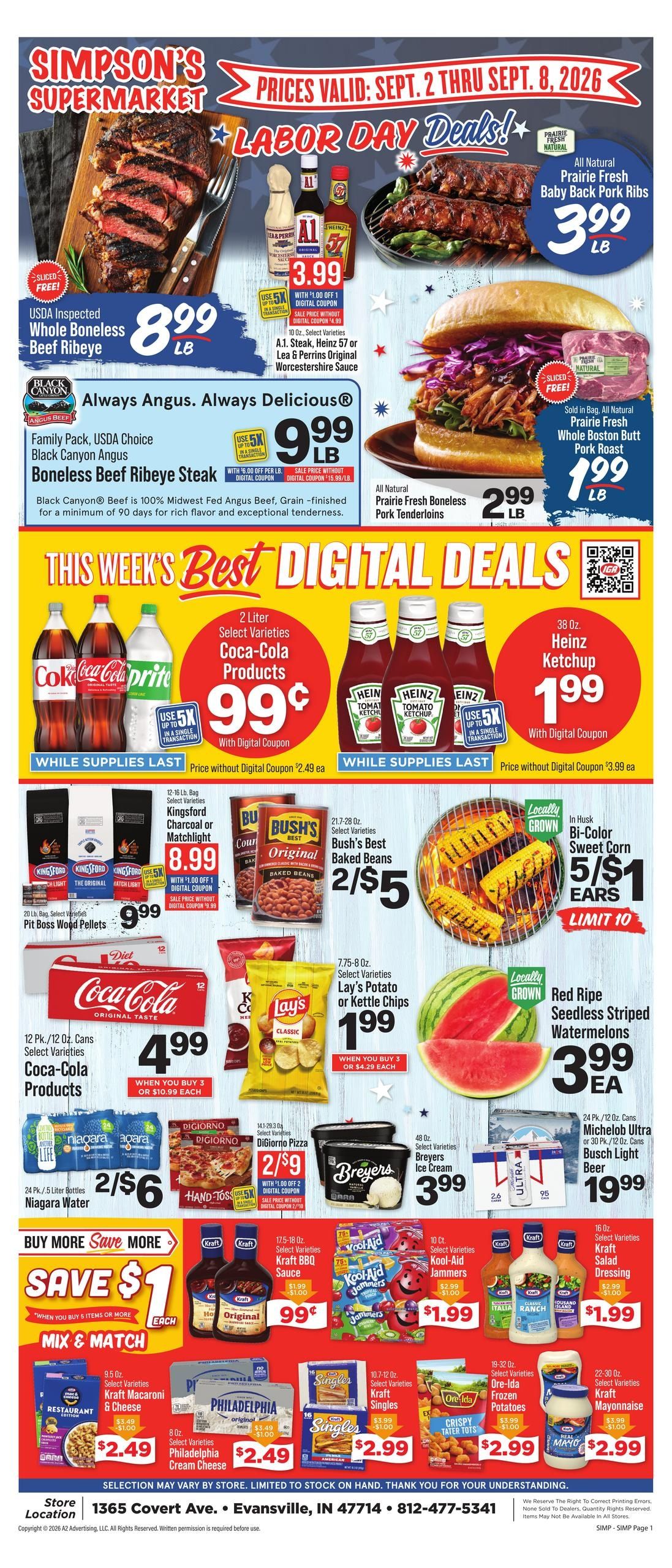 IGA (Evansville Area, IN) Weekly Ad September 2 - 8, 2026