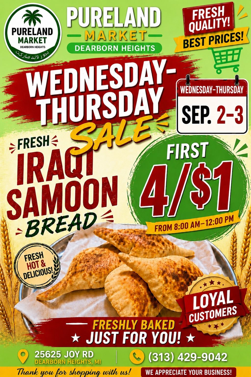 Pureland Supermarket (25625 Joy Road, Dearborn Heights, MI) Weekly Ad September 2 - 3, 2026