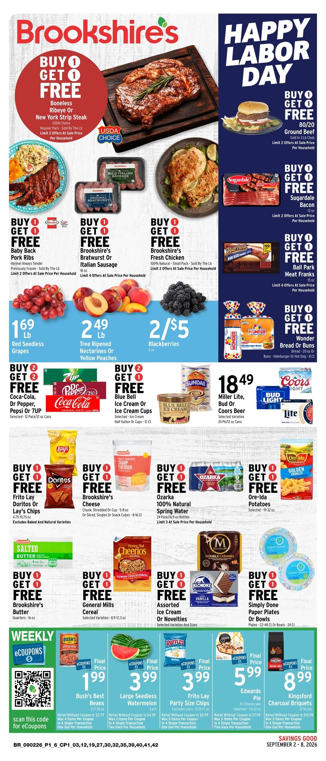 Brookshire's (Azle Area, TX) Weekly Ad September 2 - 8, 2026