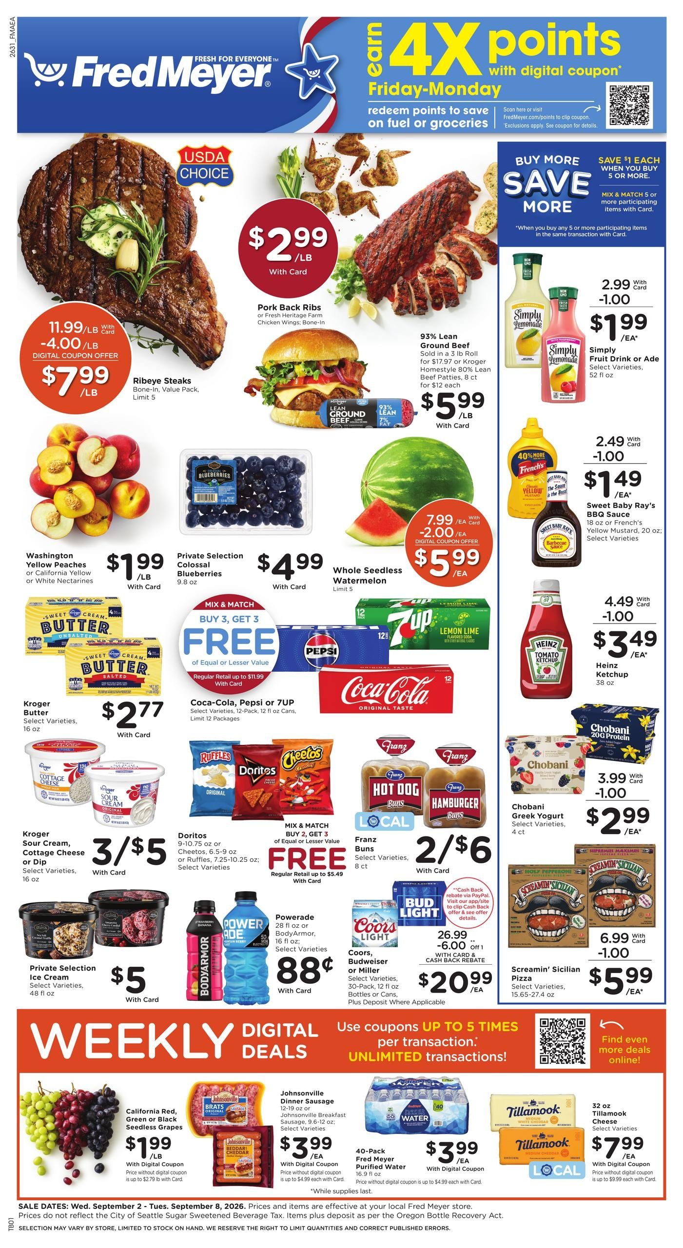 Fred Meyer (Aberdeen Area, ID) Weekly Ad September 2 - 8, 2026