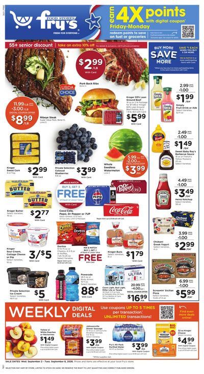 Fry's Food Stores (Apache Junction Area, AZ) Weekly Ad September 2 - 8, 2026