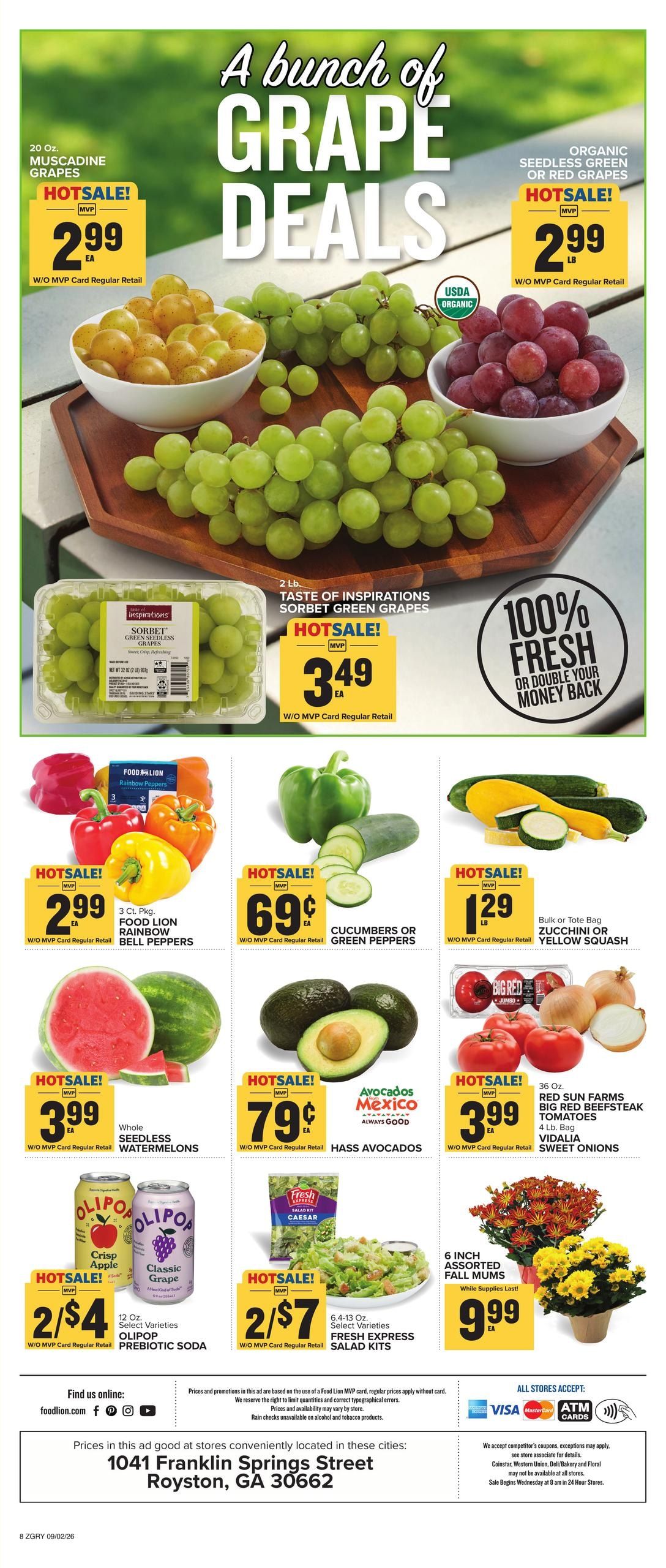Food Lion (Athens Area, GA) Weekly Ad September 2 - 8, 2026