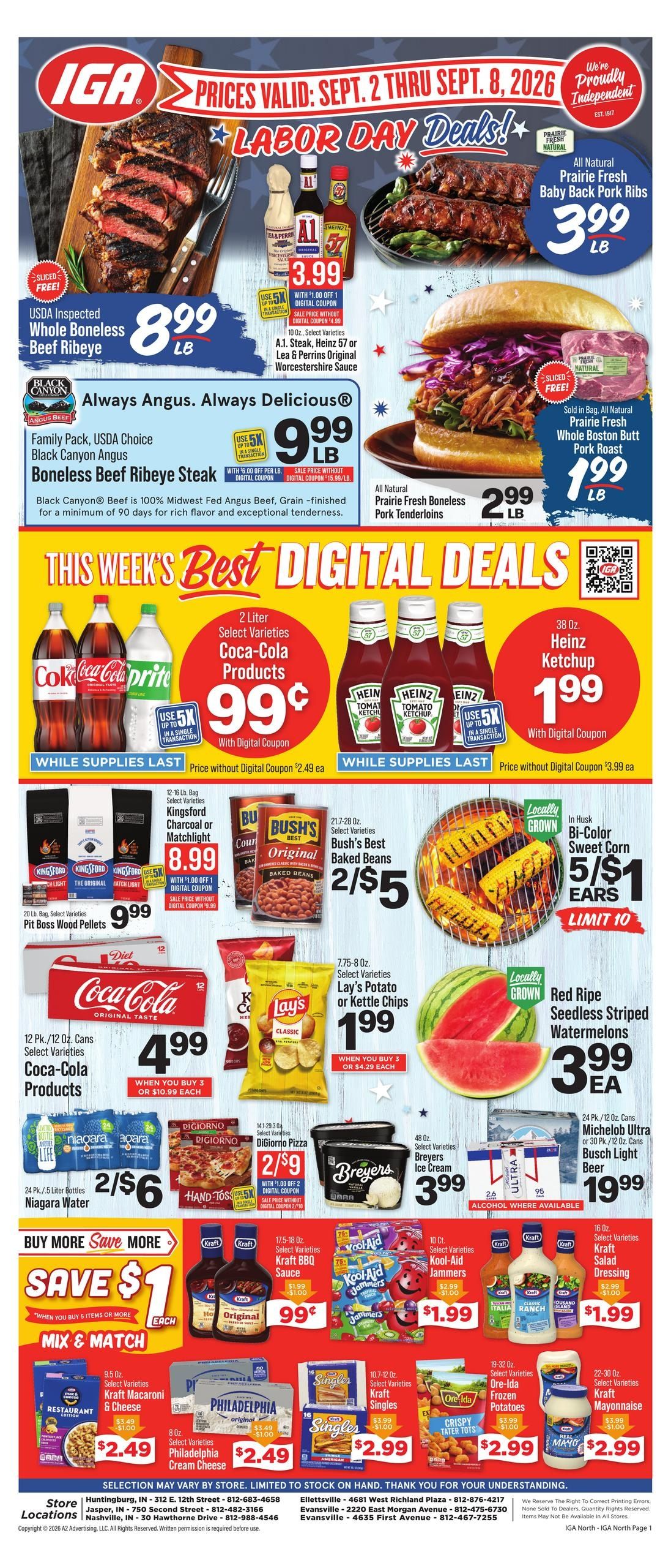 IGA (Bloomington Area, IN) Weekly Ad September 2 - 8, 2026