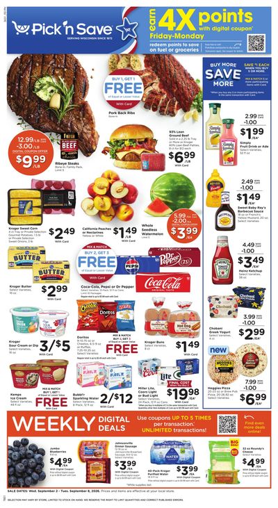 Pick N Save (Park Falls Area, WI) Weekly Ad September 2 - 8, 2026